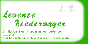 levente niedermayer business card